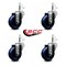 Service Caster 3.5'' Solid Polyurethane Wheel Swivel 7/16'' Grip Ring Stem Caster Set, 4PK SCC-GR20S3514-SPUS-716138-4 - alternate 4